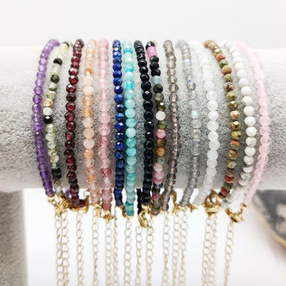 Natural Quartz/Crystals Bracelets +24k Gold Plated