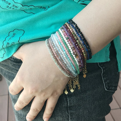 Natural Quartz/Crystals Bracelets +24k Gold Plated