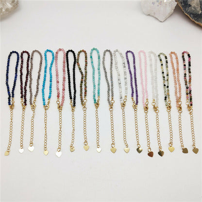 Natural Quartz/Crystals Bracelets +24k Gold Plated